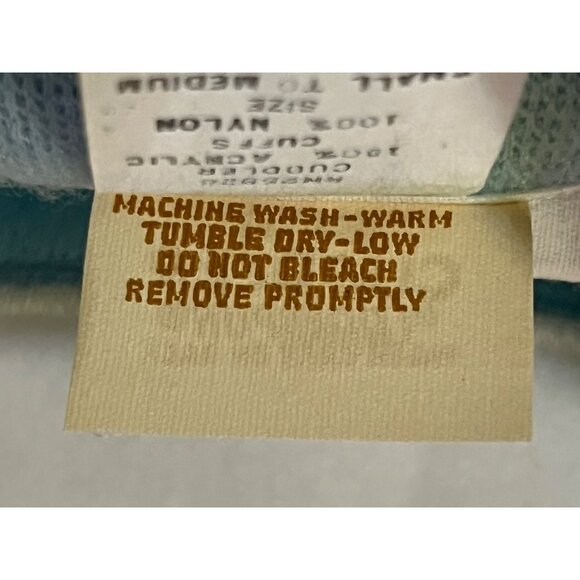 Vintage Cuddler by Doespun Baby Winter Footed Hooded Onesie – Blue & Cream – Siz - Picture 13 of 16